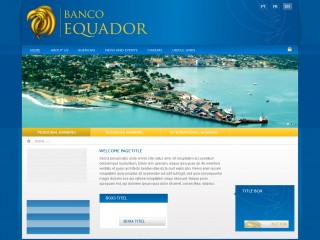 Website for Banco Equador